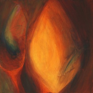 Seed of Light, acrylic on canvas, 10x10